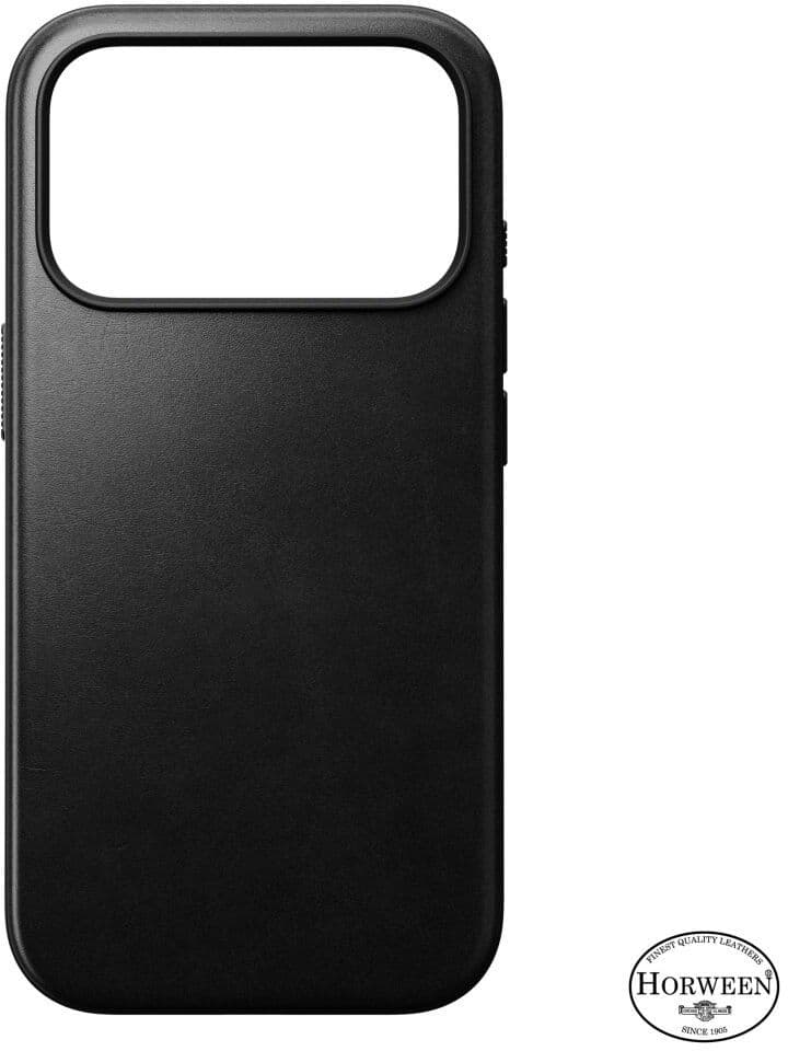 Nomad Modern Horween skinndeksel (iPhone 17 Pro) - Svart