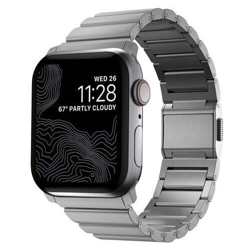 Nomad Titanium Band V2 (Apple Watch 49/46/45/44/42 mm) - Svart