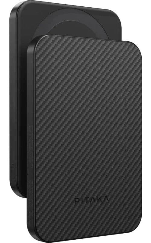 Pitaka Aramid Fiber Magnetic Power Bank 5000 mAh - Black/Grey Twill