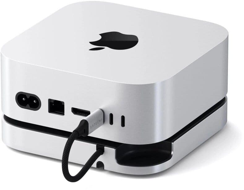 Satechi Mac Mini M4 Stand & Hub med SSD-kabinett