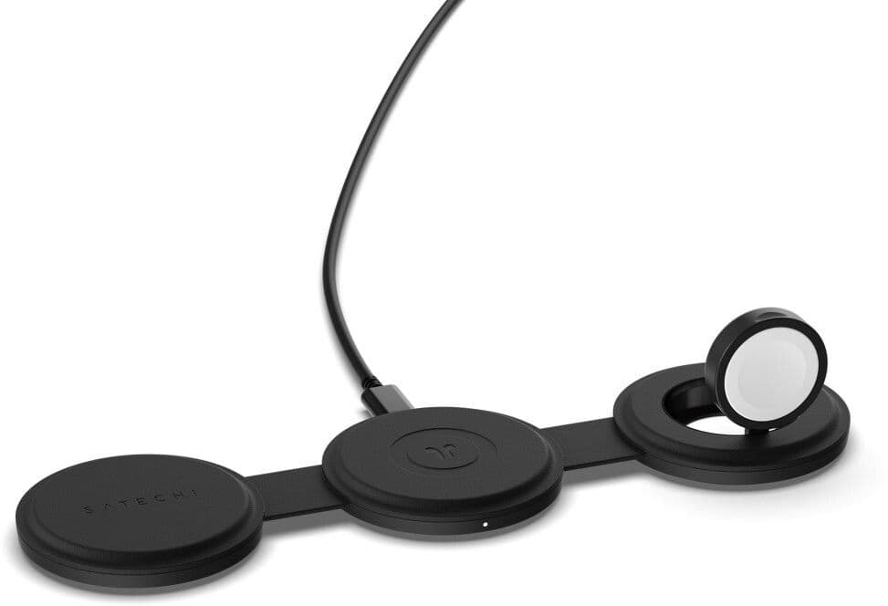 Satechi OntheGo 3-i-1 lader - Svart