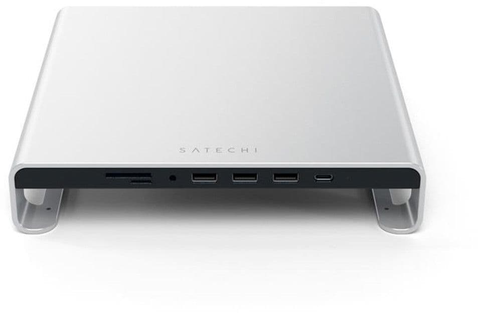 Satechi USB-C Aluminium Monitor Stand Hub (iMac) - Sølv
