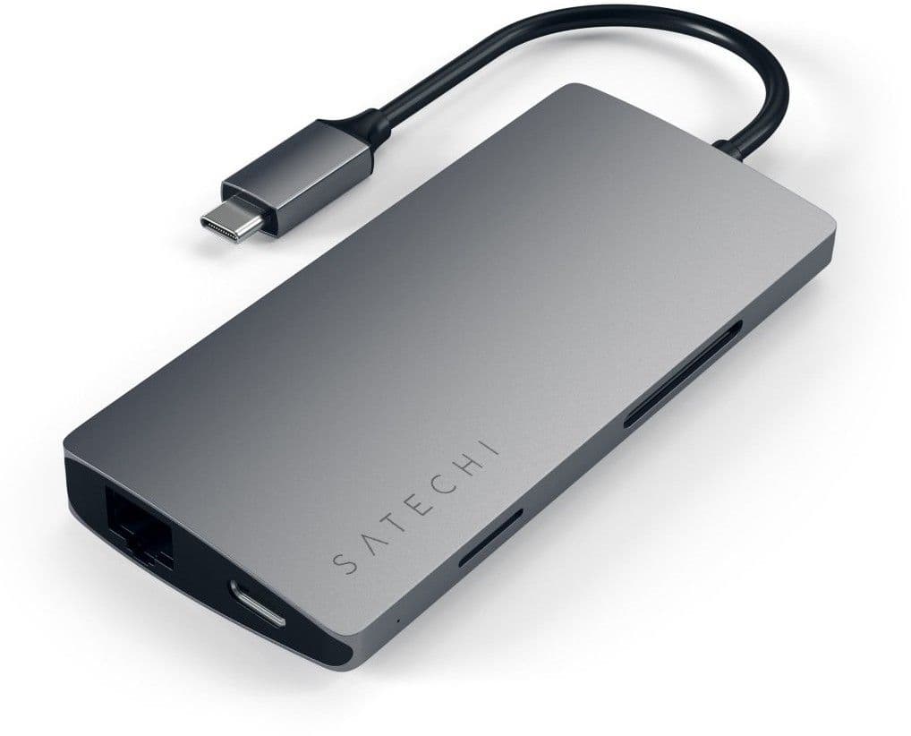 Satechi USB-C Multiport Adapter 4k Gigabit Ethernet - Romgrå