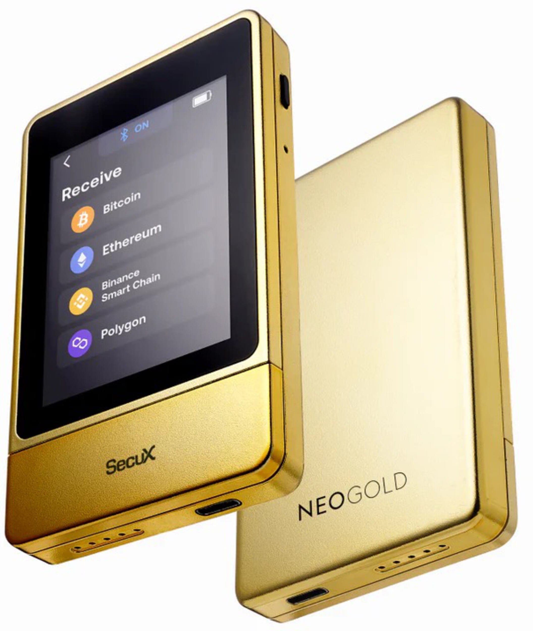 SecuX NeoGold - mynter, NFT-er og tokens