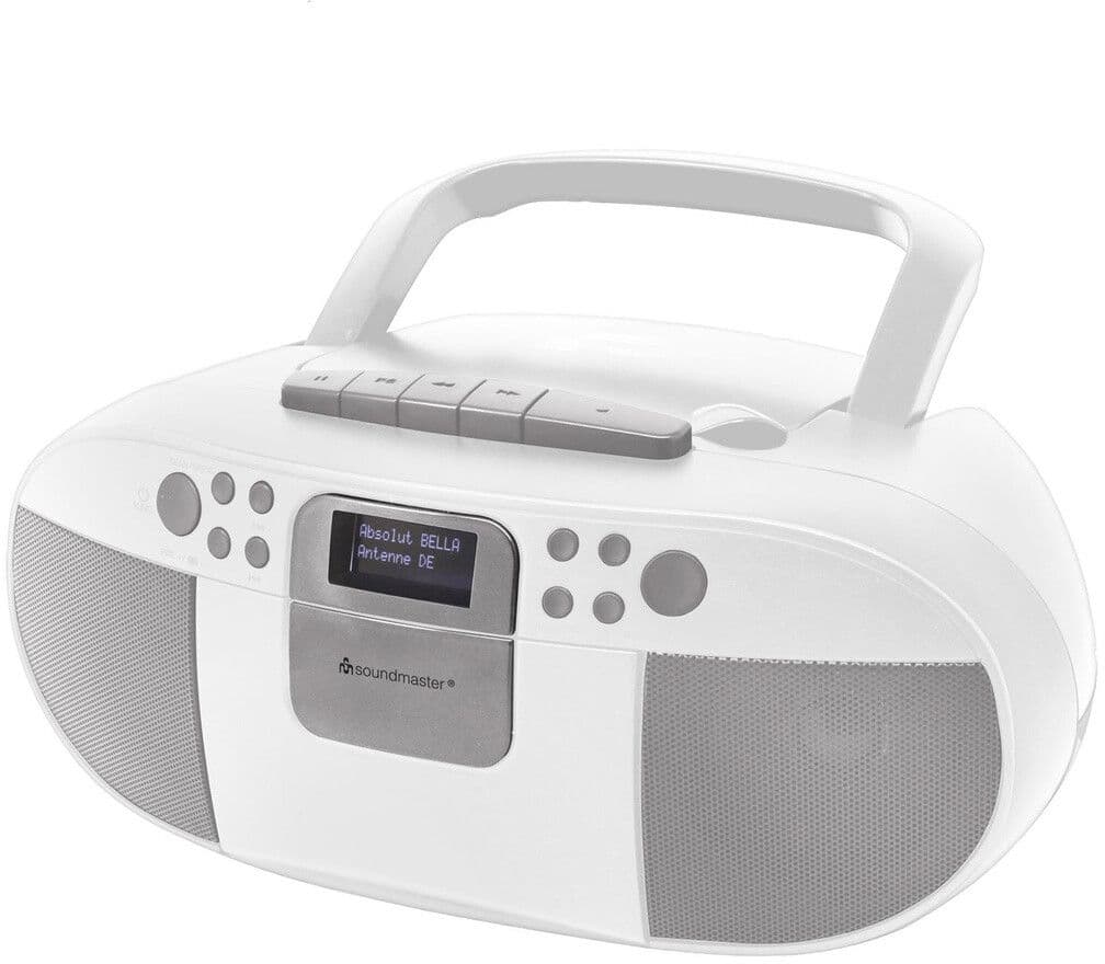 Soundmaster SCD7800 Boombox Kassett/CD/MP3 DAB+/FM-radio - Vit