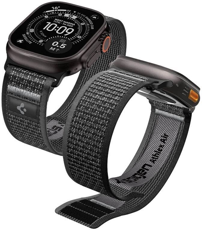 Spigen Athlex Air 2 Active Band (Apple Watch 49/46/45/44 mm) - Svart