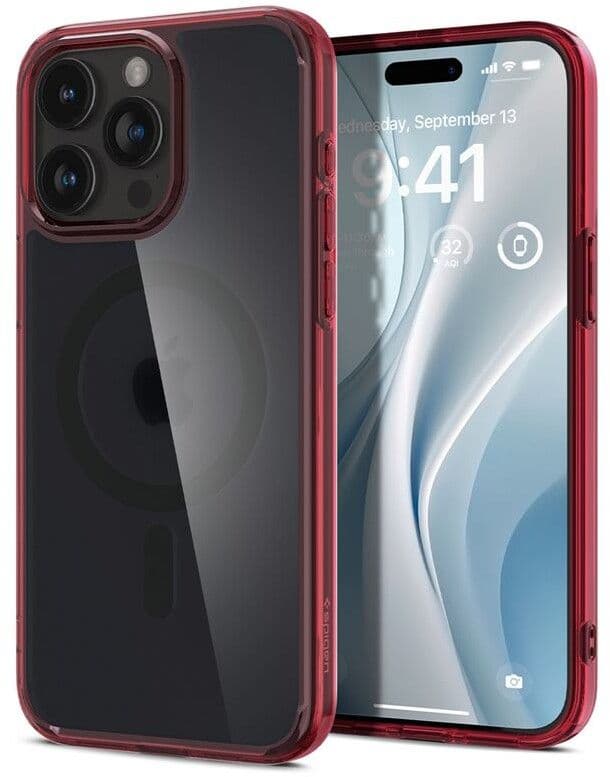 Spigen Ultra Hybrid MagFit (iPhone 15 Pro) - Frost Rød