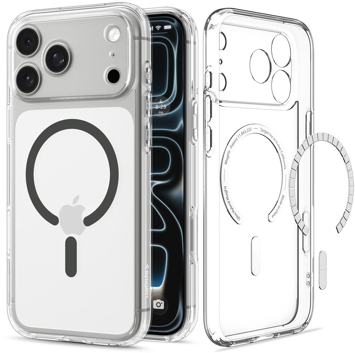 Spigen Ultra Hybrid MagFit (iPhone 17 Pro Max/18 Pro Max) - Transparent/grå