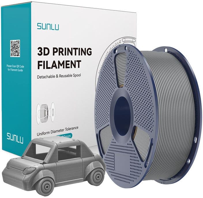 Sunlu PETG Filament 1,75mm 1 kg - Grå