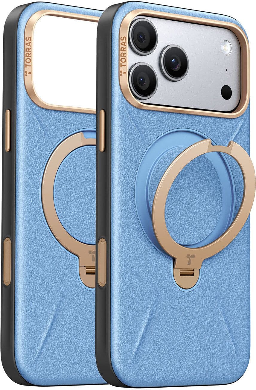 Torras Ostand Q3 VegSkin (iPhone 17 Pro Max/18 Pro Max) - Blå