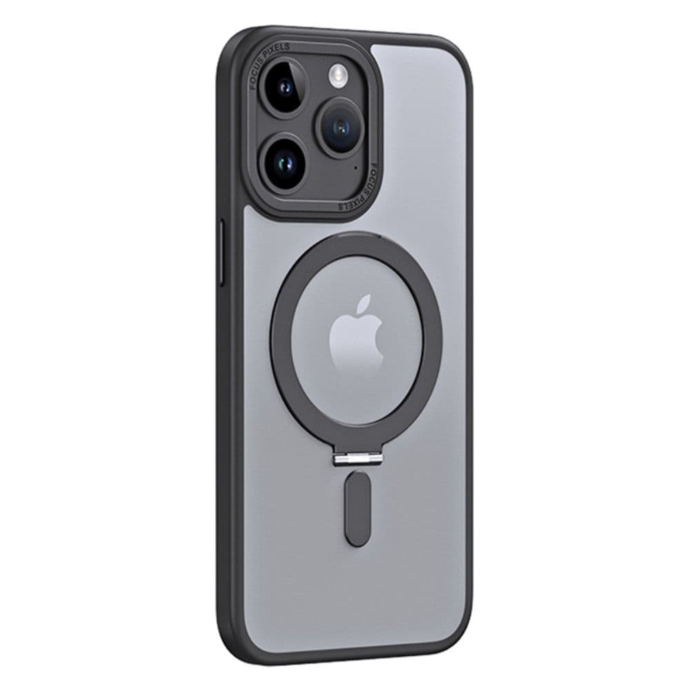 Trolsk Mobildeksel med MagSafe og Stativ (iPhone 15 Pro Max) - Svart