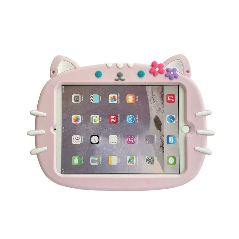 Trolsk Barnedeksel med Reim - Rosa Katt (iPad 10,2/Pro 10,5)