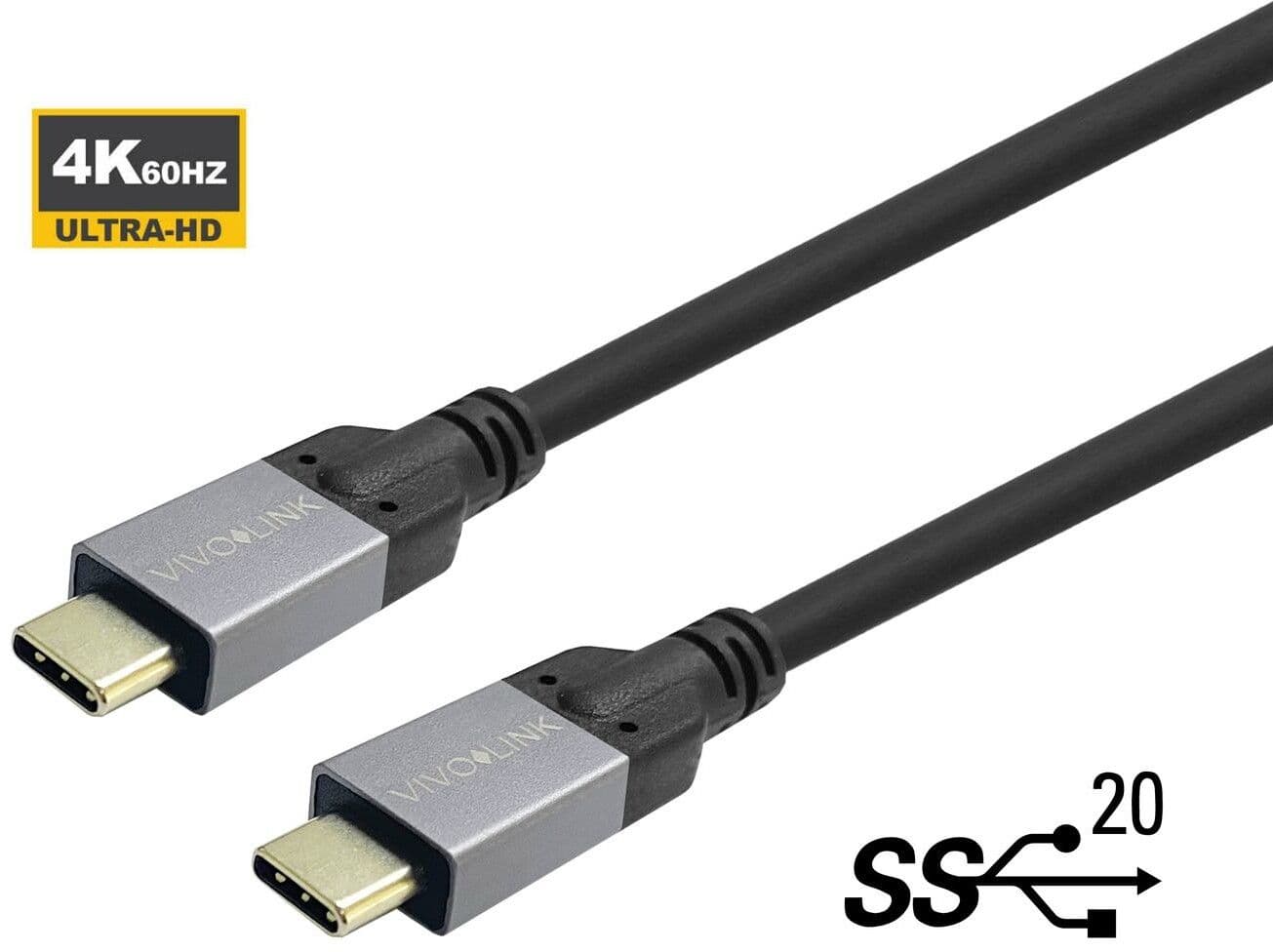 Vivolink USB-C til USB-C-kabel - bildekabel - usb-c - 5 m