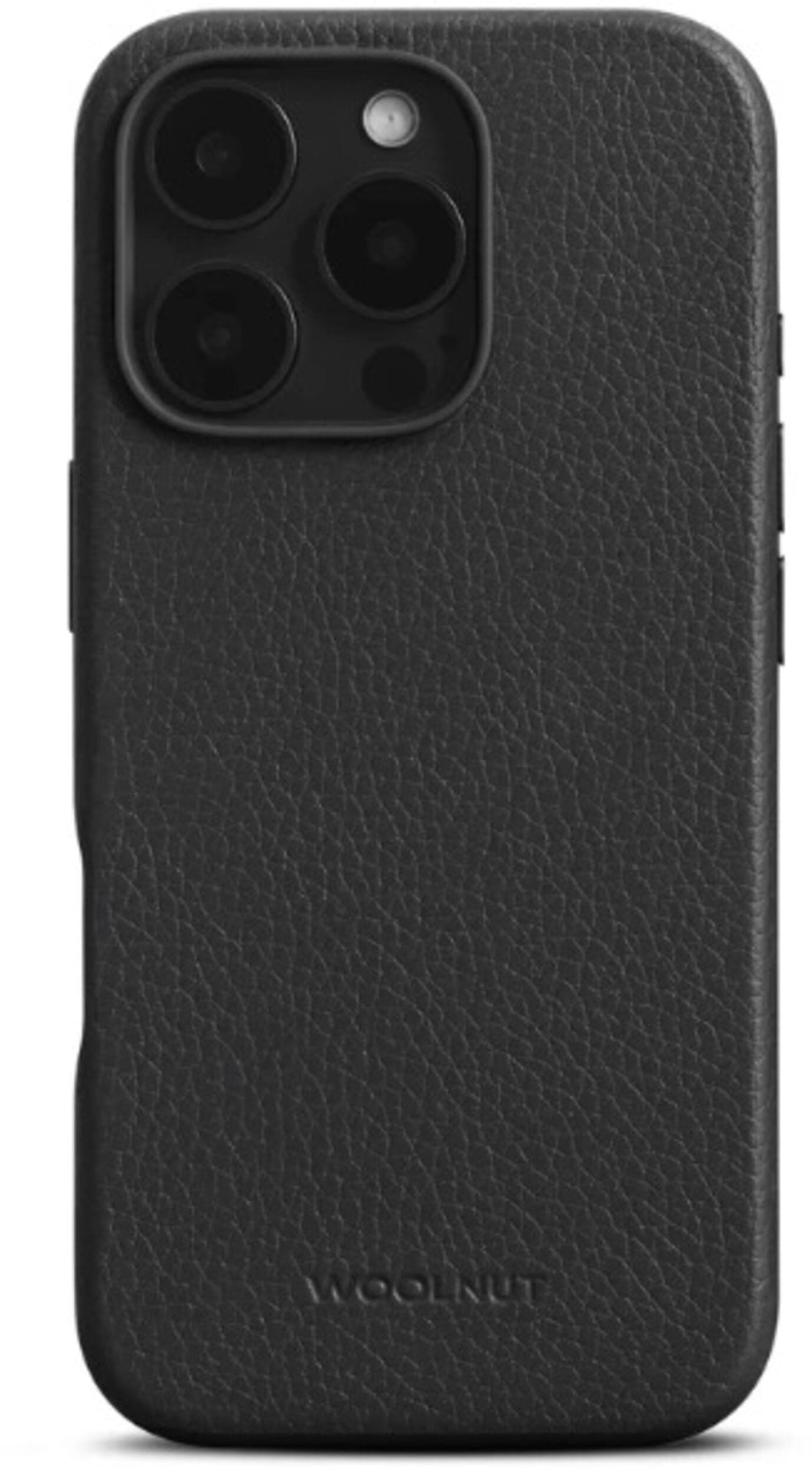 Woolnut Leather Case (iPhone 16 Pro Max) - Svart