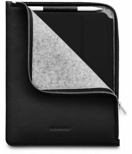 Woolnut lærfolio (iPad Pro 11/Air 4/5/10,9) - Svart