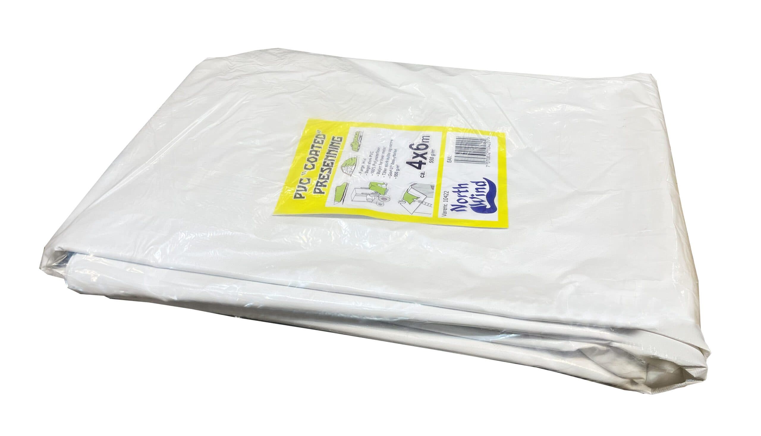 PVC coated presenning, hvit, 7x12m 550g