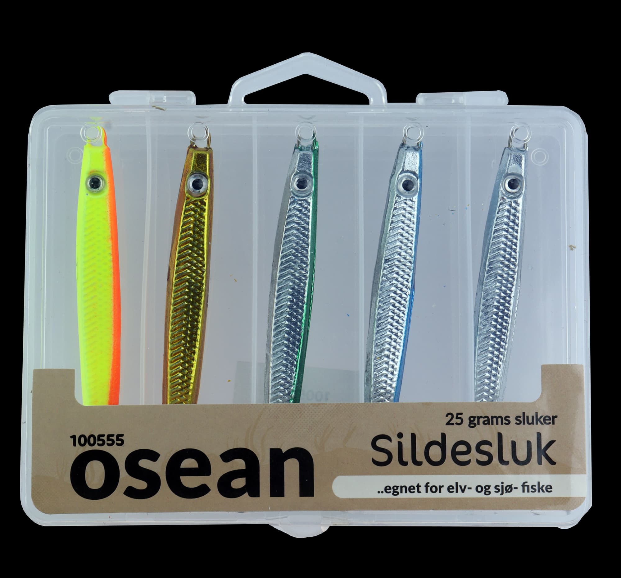 Osean sluksett Sildesluk - 5pk - 18gr - m/slukboks - 25g - 25gr - m/slukboks