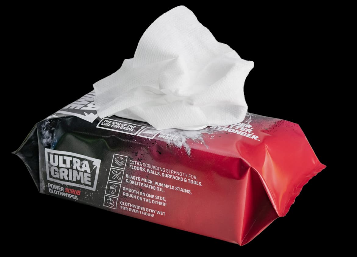UltraGrime PRO Powerscrub - 80stk wipes - Rengjøringskluter - Verksted og industri