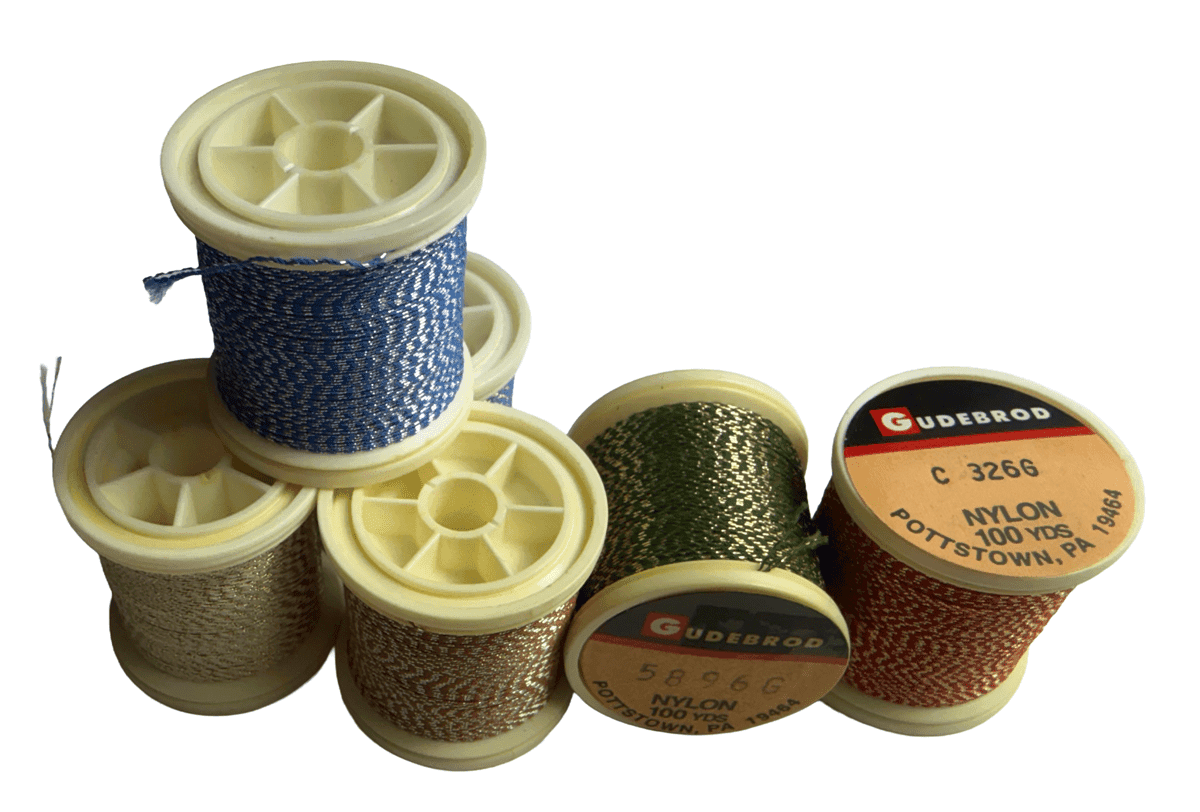 Gudebroad Rodbuilding Thread Nylon #C 100 Yards (Color: #326S Scarlett/Silver)