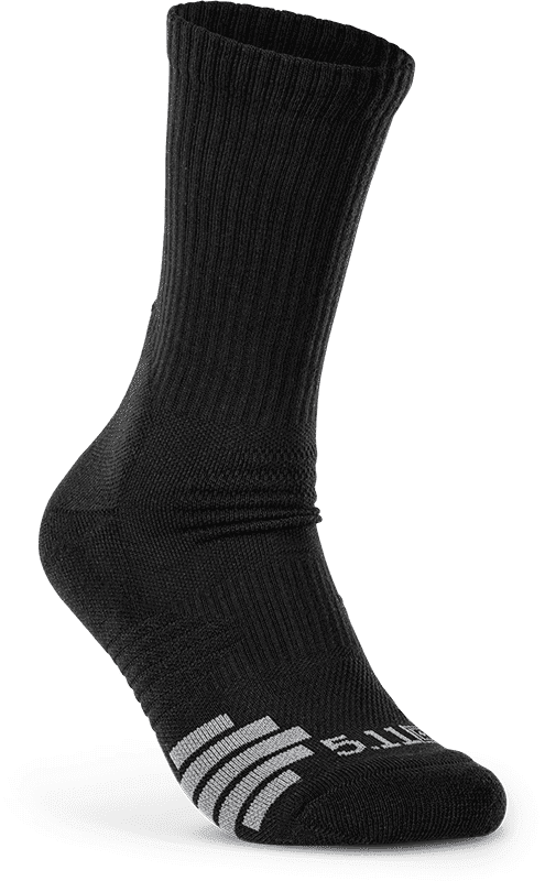 5.11 Tactical Duty Ready Plus Crew Socks (3-Pack) (Color: US DK Coyote, Size: Small (<40))