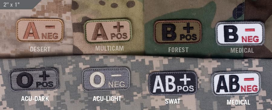 MSM Patch - Blood Type (Blood Type: B Neg, Color: Forest)