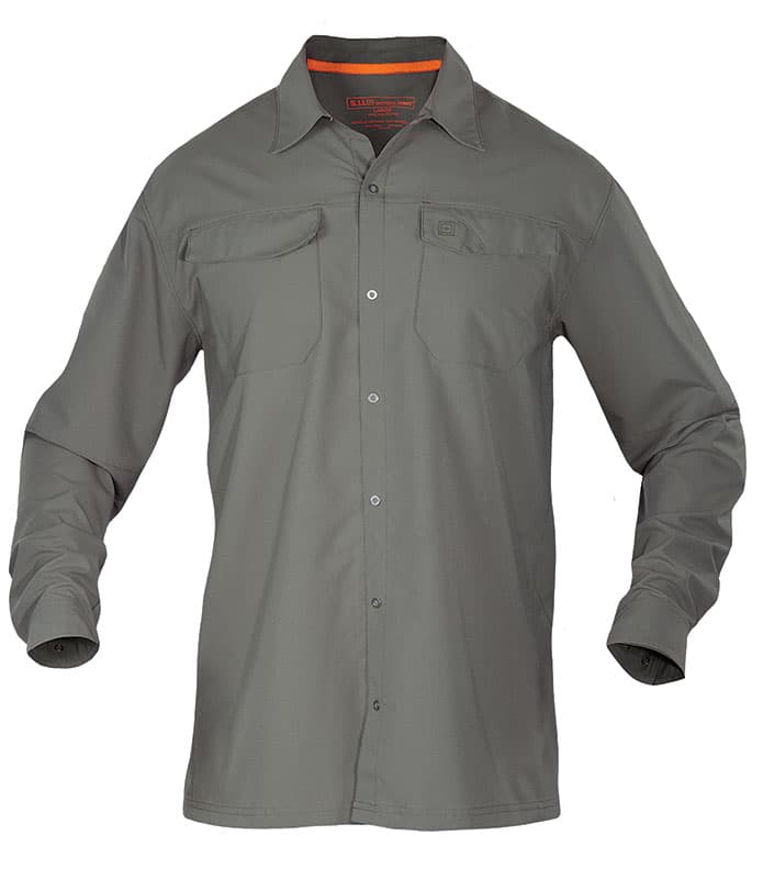 5.11 Tactical Freedom Flex Long Sleeve Shirt (Color: Tank Green, Size: Small)