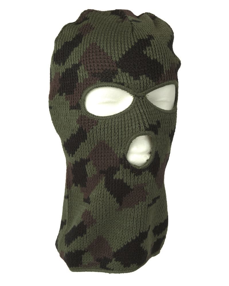 Mil-Tec Balaclava 3-Hole Acryl Woodland