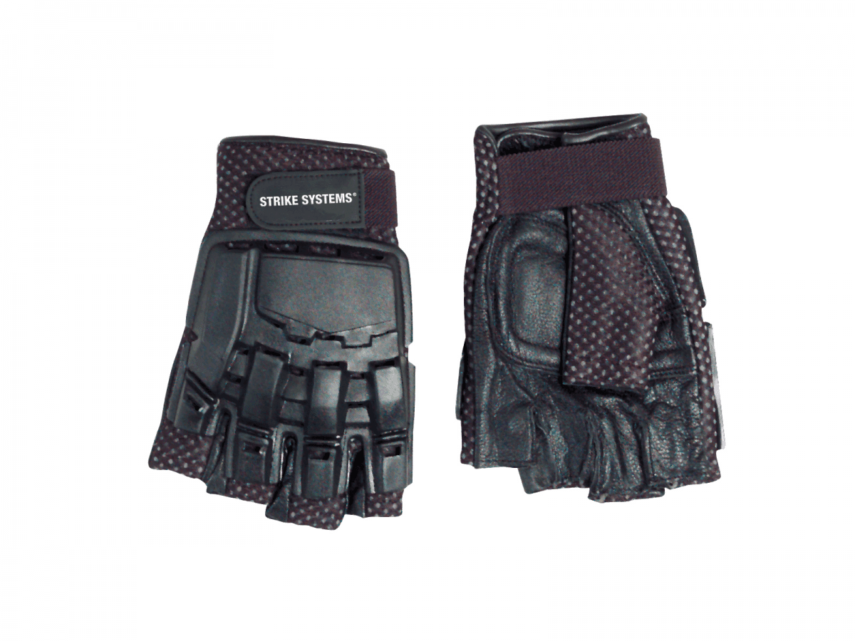 ASG Strike Systems Armour Half-Finger Leather Gloves (Size: Large)