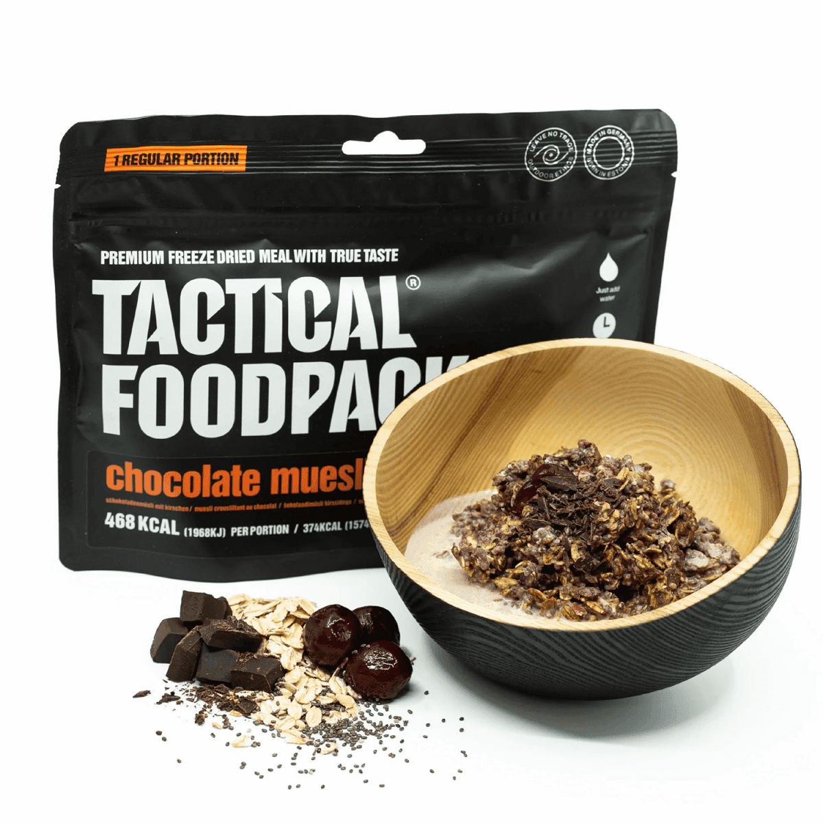 Tactical Foodpack Chocolate Muesli with Cherries 125g