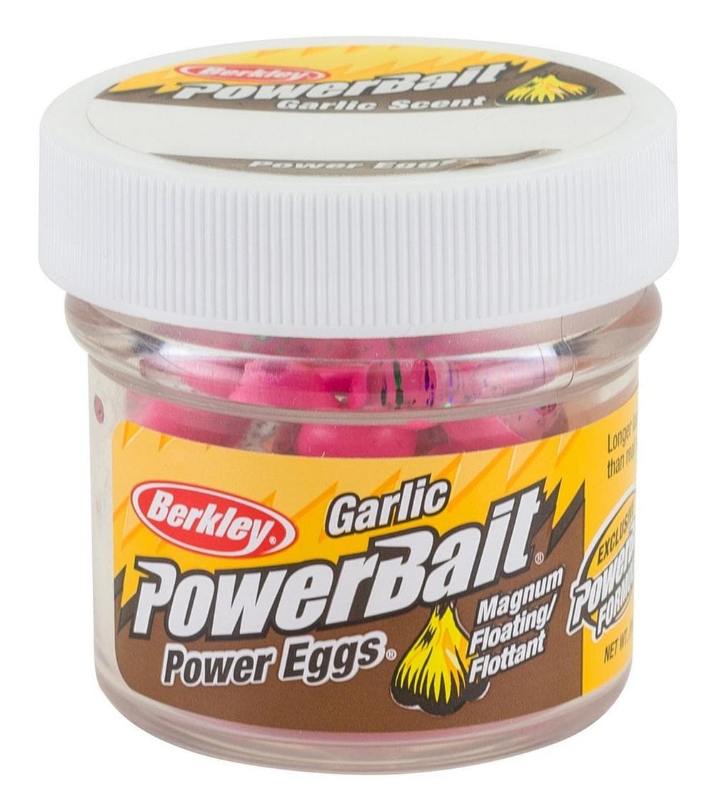Berkley Powerbait Clear Eggs Floating Garlic (Color: Clear Green Purple-Pink)