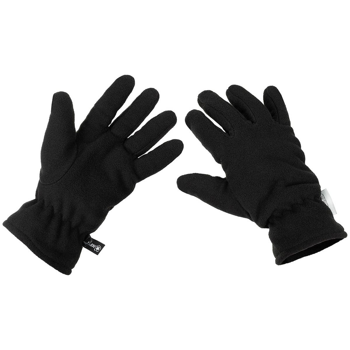 MFH Fleece Finger Gloves With Thinsulate Lining (Color: Black, Size: L)