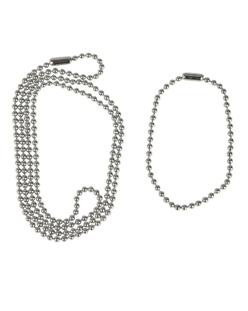 Ball chain with lock 60cm (Color: Chrome)