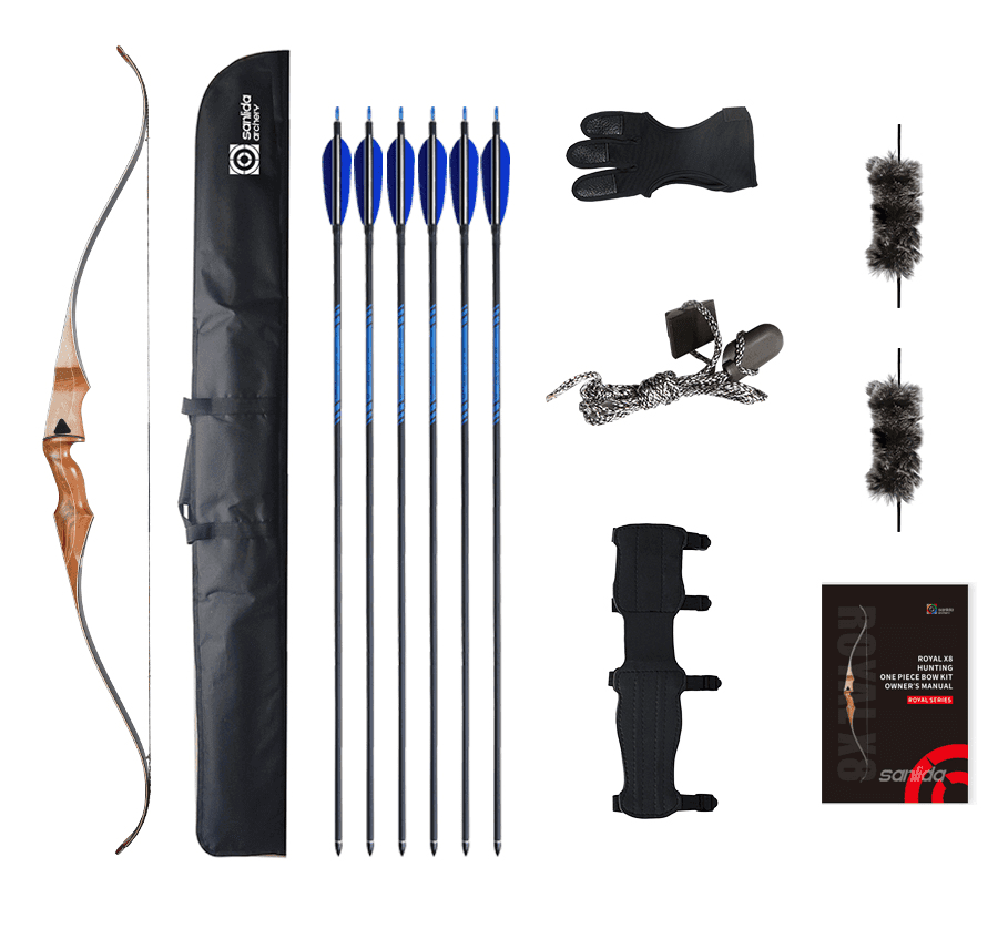 Sanlida One Piece Recurve Bow Royal X8 60"- 30lbs RH
