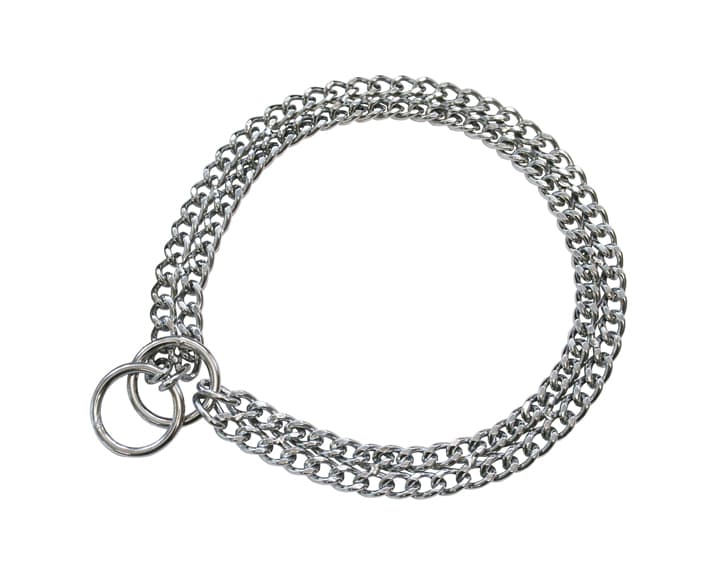 Pet-Food Chain Choke Collar 2-Row - 2 mm "SAFE" (Length: 35CM)