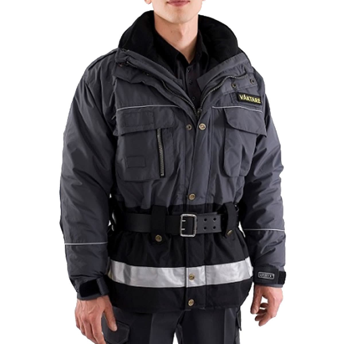 Safety-Sec Väktare Jacka Guard (Color: Grey, Size: 2XL)