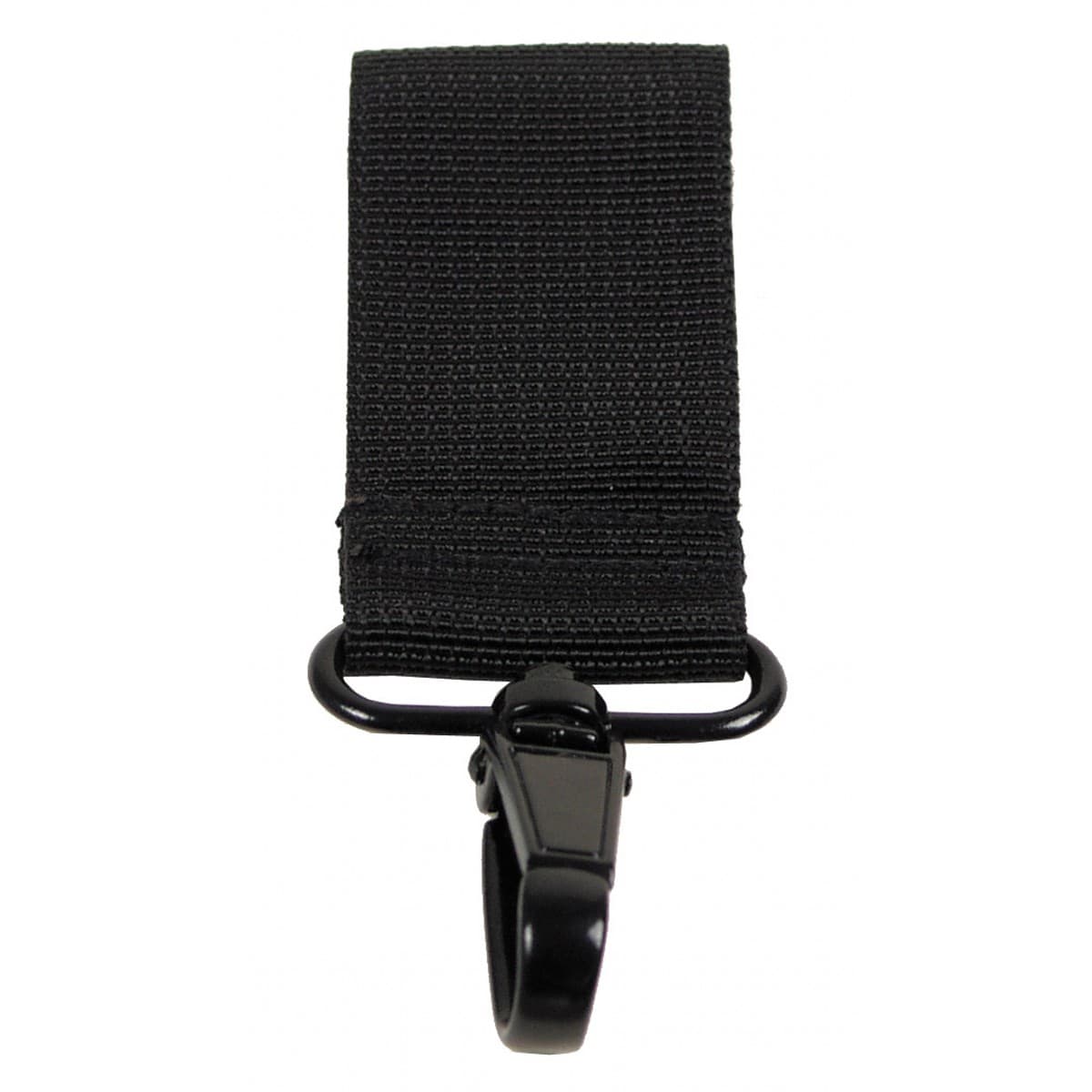 Keychain, black, metal hook