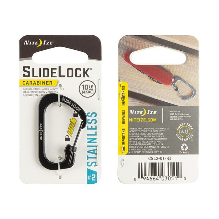 Nite Ize SlideLock Carabiner (Size: #4 - Black)