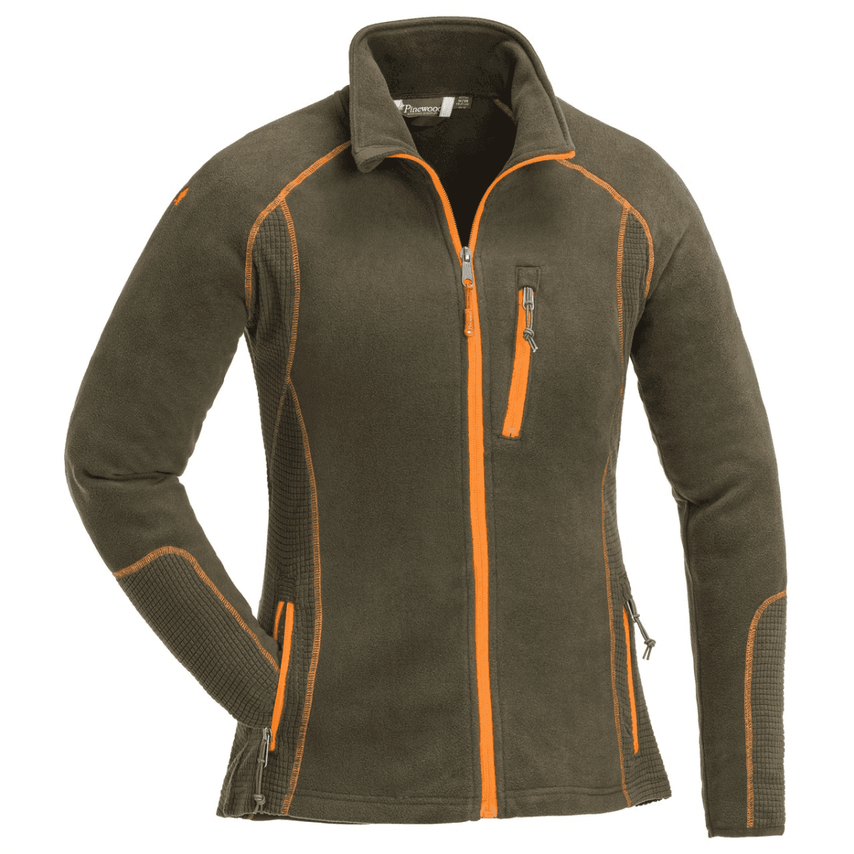 Pinewood Fleece Jacket Micco 3170 Wmn (Color: D.Olive, Size: Small)