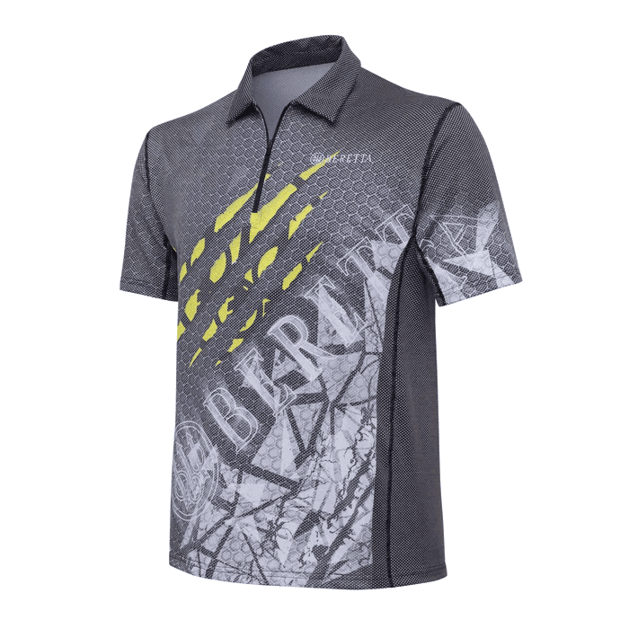 Beretta Rush Scratch Polo (Color: Black & Fluo Yellow, Size: XL)