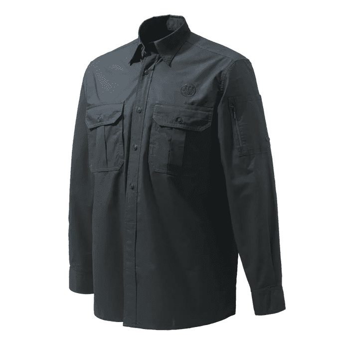 Beretta Mortirolo Shirt Long Sleeves (Color: Black, Size: 3XL)
