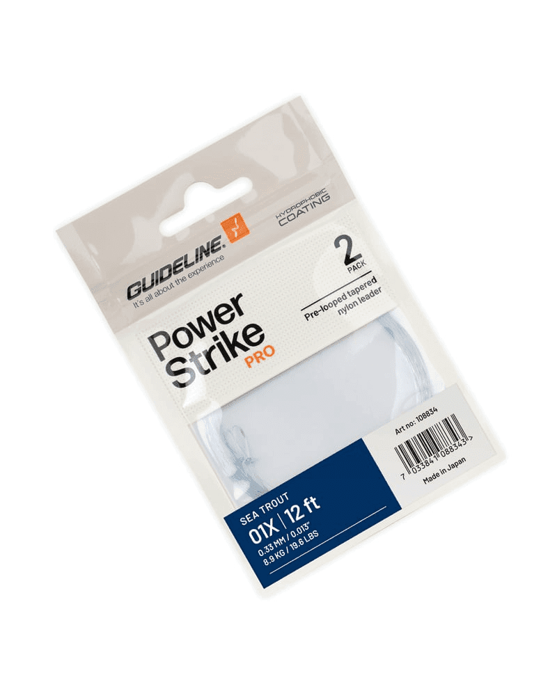 Guideline Leader Power Strike PRO Sea Trout 12' 2Pcs (Size: 2X - 0.23mm)