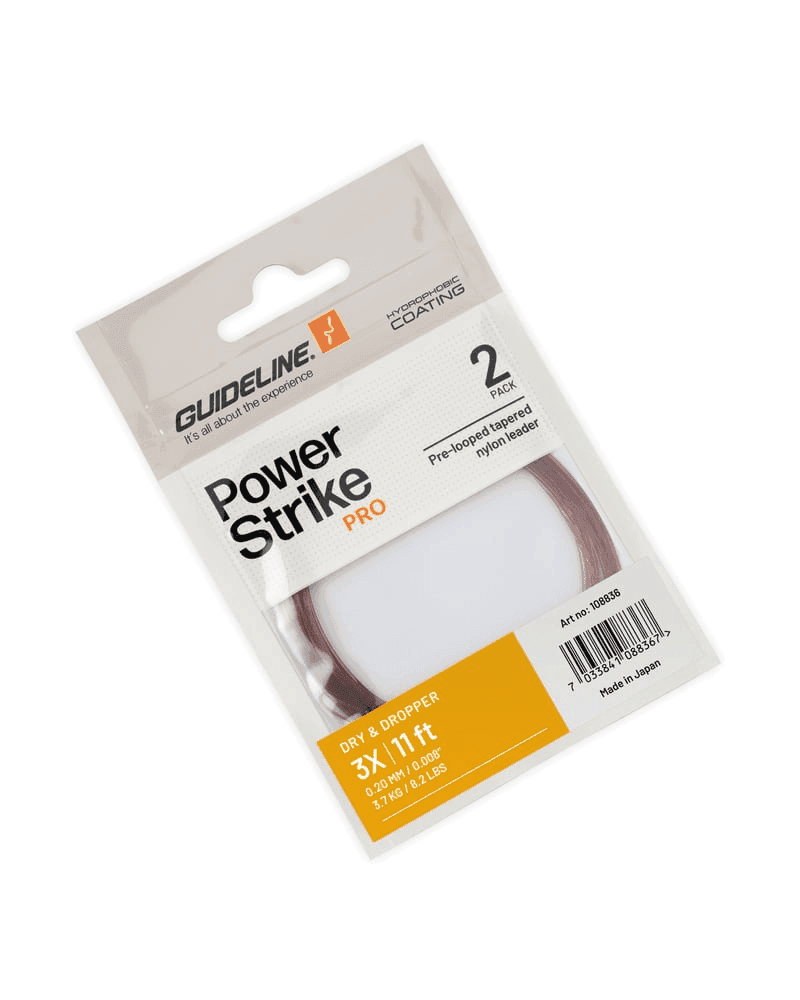 Guideline Leader Power Strike PRO Dry & Dropper 11' 2Pcs (Size: 3X 0,20)