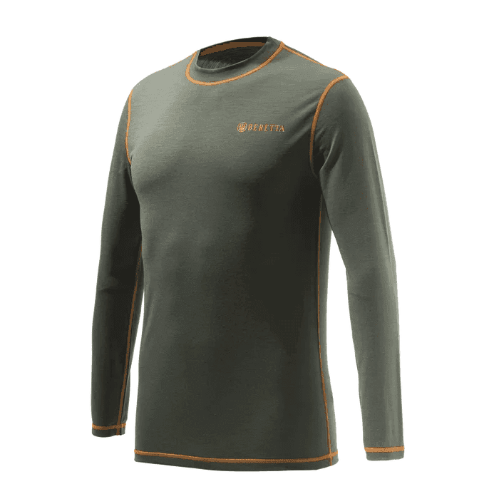 Beretta Merino Base Layer L/S (Color: Green, Size: Small)