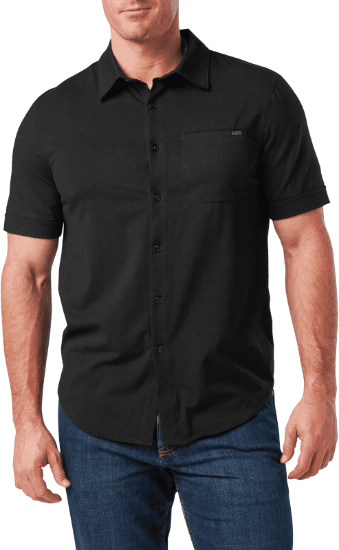 5.11 Tactical Jimmy Knit Shirt (Color: Black, Size: XL)