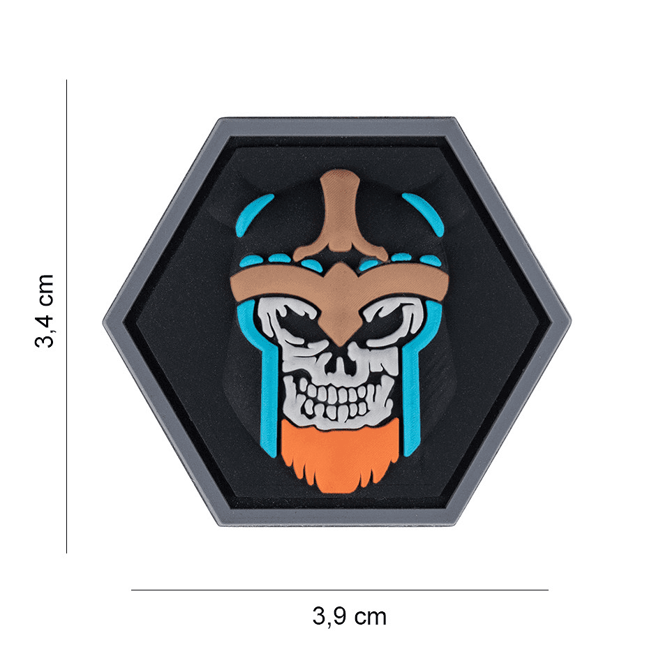 101 INC PVC Patch - Hexagon Skull Viking