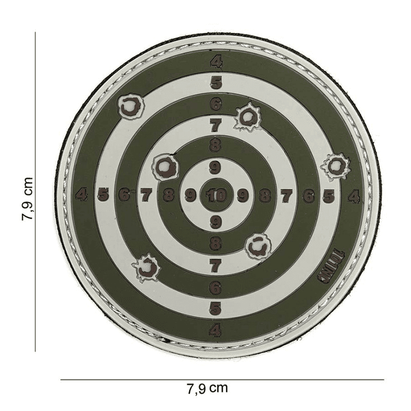 101 INC PVC Patch - Target (Color: Green)