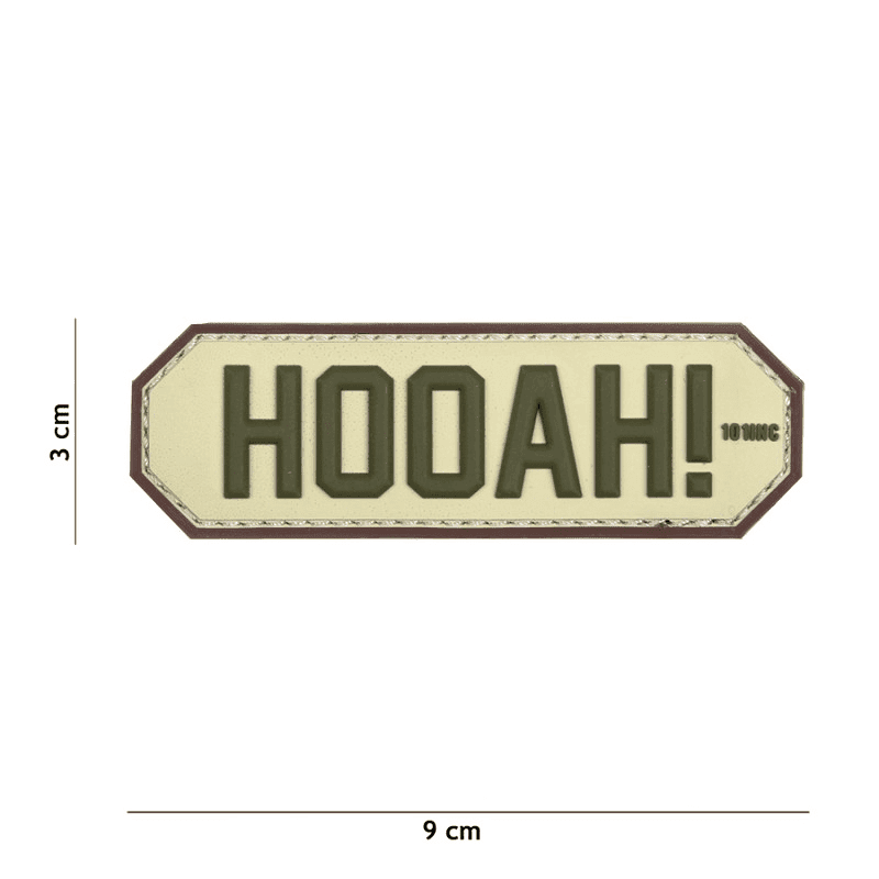 101 INC PVC Patch - HOOAH! (Color: Grey)
