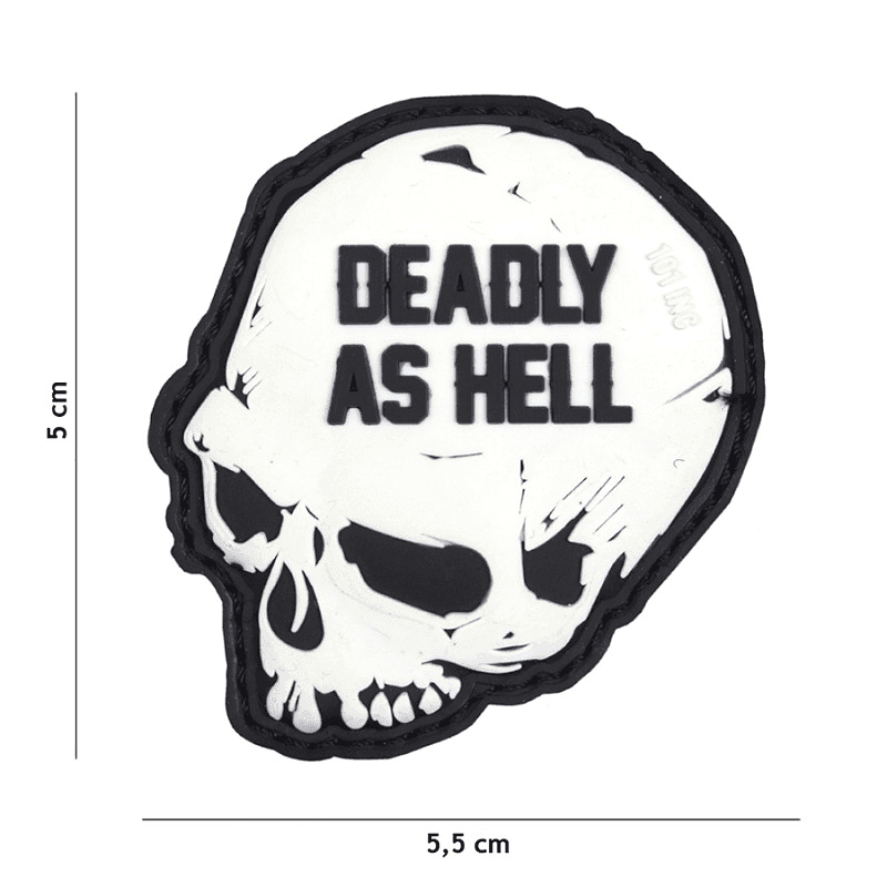 101 INC PVC Patch - Deadly As Hell (Color: Grey)