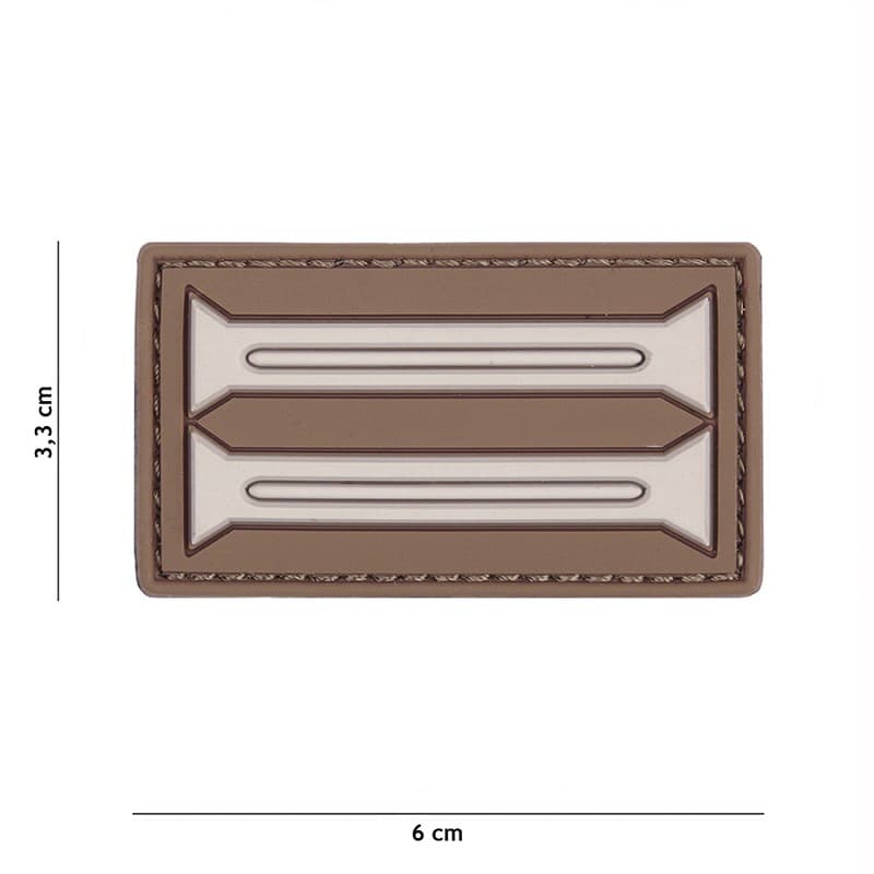 101 INC PVC Patch - German Insignia (Color: Brown)