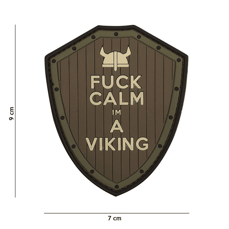 101 INC PVC Patch - Fuck Calm (Color: Brown/Grey)